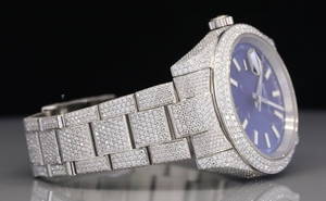 Montre de luxe en moissanite pour hommes et femmes, entièrement sertie, style hip-hop bling, pierres VVS, montres mécaniques en acier inoxydable - Product Image 2