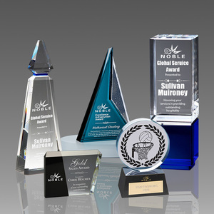 Premios de cristal personalizados Noble Trofeo Earth Blue Endeavour Globe Crystal Award - Product Image 4