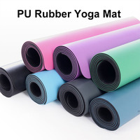 Tapis de yoga LEECORK REACH CA65 183x61cm, antidérapant, avec alignement laser, 5mm, logo personnalisé, studio, PU, caoutchouc naturel