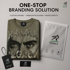 Camiseta de algodón grueso de corte holgado RAMAX para hombre, con gráfico de diamantes de imitación, estilo oversize, ropa urbana, proveedor mayorista de fábrica - Product Image 3
