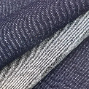 Tùy Chỉnh OEM Jeans Denim Vải Chất Lượng Cao 100% Cotton Hữu Cơ 320gsm 11Oz Dệt Nhuộm Denim Vải