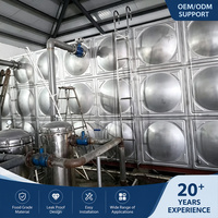 Réservoir d'eau en acier inoxydable grande capacité 304 50m³ 100m³ 500m³ modulaire préassemblé pour la lutte contre les incendies et les réservoirs municipaux