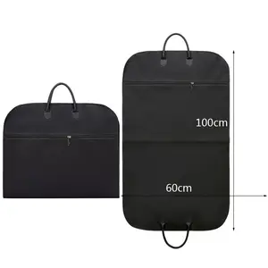 OEM ODM Suite Garment Bags 600D Oxford Fabric Clothes Dust Cover With Zipper Non Woven Suit Garment Bag Household Foldable Bag