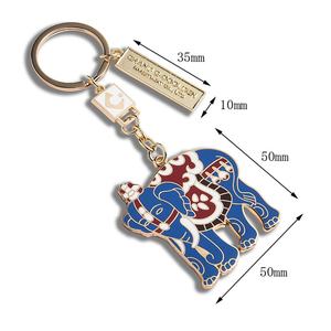 Promotional Items Blue Retro Graffiti Elephant Shape Hard Enamel Metal Keychain <b>Key</b> <b>Chains</b> - Product Image 2