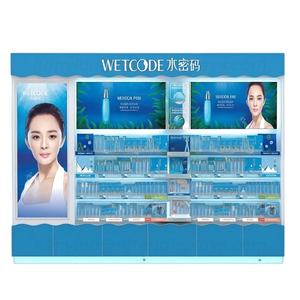 ตู้โชว์ไม้หรูหราพร้อมไฟ LED และที่ใส่ป้ายอะคริลิค สำหรับโชว์สินค้าแบรนด์ดูแลผิว น้ำหอม และเครื่องสำอาง - Product Image 2