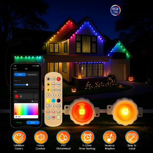 Smart Outdoor RGB LED <b>Lights</b> 101FT IP67 Waterproof <b>App</b> <b>Control</b> Halloween <b>Christmas</b> Decorative String <b>Lights</b> for Home Garden - Product Image 2