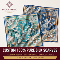 Foulard Carré en Soie Pure Premium 50x50cm Froissé Réversible Lotus pour Femme, Accessoire de Mode pour Sac, Commande en Gros, Vente au Détail pour Boutiques