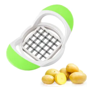 Hight Quality Hand Held Stainless Steel Grid French Fry Cutter Potato Cutter Slicer