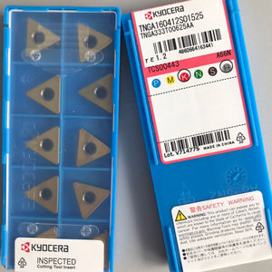 Outils de travail en acier personnalisables OEM, fraises à plaquettes en carbure Kyoceras TNGA160408S01525 A66N 32 mm 1,5 mm 16 mm, forme triangulaire - Product Image 4