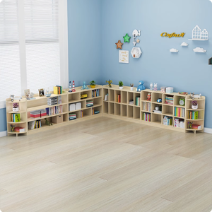 Scaffale Organizzatore in Legno <span class=keywords><strong>Montessori</strong></span> a Quattro Ripiani per Asilo Nido e Scuola Materna - Product Image 2