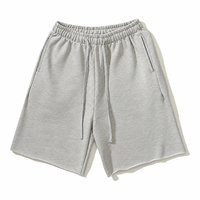 Shorts en molleton de coton pour homme avec imprimé floral 3D en mousse, taille élastique et cordon de serrage, style streetwear décontracté