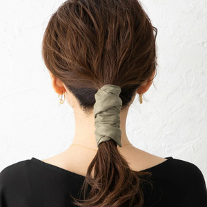Japanese style solid color hairband for women, hair <b>tie</b> for ponytail, headband, hair rope, Mori style wide and cute wire velvet - Product Image 5