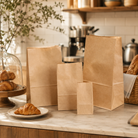 Bolsa de Alimentos con Fondo Cuadrado, Ecológica, Compostable, 100% Reciclable, Versátil, Clásica y Exquisita, para Envasar Frutos Secos, Especias y Hierbas