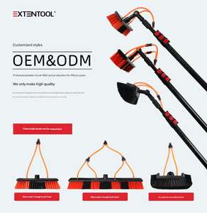 ชุดแปรงทำความสะอาดในครัวเรือนอุปกรณ์พลาสติกที่เป็นมิตรกับสิ่งแวดล้อมพร้อมเสาขยาย - Product Image 6