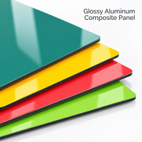 Panneau composite en aluminium brillant de couleur personnalisée avec revêtement PE, 4x8 pieds, plaque ACP pour la décoration de hall d'hôtel