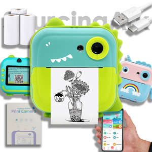 กล้องถ่ายรูปสำเร็จรูปสำหรับเด็ก SourcingArk ลายยูนิคอร์นและไดโนเสาร์ หน้าจอ IPS ขนาด 2 นิ้ว ภาพคมชัดระดับ HD ถ่ายภาพและวิดีโอได้ แบตเตอรี่ 1600mAh พกพาสะดวก ของเล่นและของขวัญ รุ่น Q5 - Product Image 1