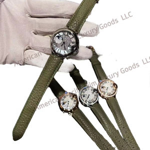 Montre-bracelet pour homme et femme, bracelet en acier plaqué or, entièrement sertie de diamants, étanche, mouvement Seiko, fond de boîtier en acier inoxydable - Product Image 3