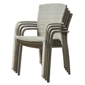 Bianco moderno Patio <span class=keywords><strong>vimini</strong></span> 5 pezzi Set da pranzo mobili giardino esterno portico in alluminio Rattan tavolo e 4 posti sedie - Product Image 6