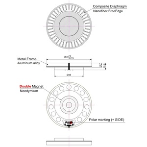 Chất lượng tốt nhất HiFi Headphone 32Ohm 70 mét điều khiển với nam châm kép Neodymium và các cơ hoành freeedge nanofiber Chất liệu composite - Product Image 5