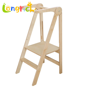 Torre di Apprendimento Montessori Pieghevole in Bambù Personalizzata per Bambini, Sgabello Ottomano Moderno per Camera da Letto, Aiuto Sicuro per la Casa - Product Image 3