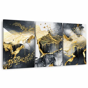 لوحة فنية معاصرة باللون الأبيض والأسود لوحة تجريدية ملصق قماشية منزلية طباعة فنية جدارية 60x90 سم - Product Image 2