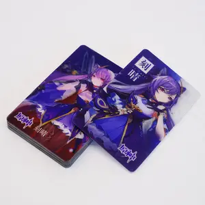Grappig Spelen Cadeaukaart Japanse Anime Spelkaarten Verdikte Tr 3d Demon Slayer Anime Verzamelkaarten Voor Studenten