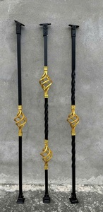 Porte décorative en fer forgé français avec barre en acier de 14x14 mm et motif de 14x6 mm pour usage commercial et résidentiel - Product Image 2