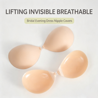 Soutien-gorge adhésif invisible en silicone push-up sans bretelles ni dos pour femme, personnalisable avec logo, vente en gros, patch mammaire auto-adhésif