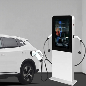 Nuevo HTYITONG 2x22KW 380V 32A*2, Dispensador de Piso con Doble Pistola, Estándar Europeo, PFID AC, Pantalla LCD Publicitaria, IP65 Impermeable - Product Image 3