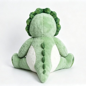 Peluche de dinosaurio verde personalizado, peluche de Triceratops, peluche de dinosaurio sentado, peluche de dinosaurio adorable - Product Image 6