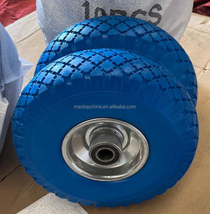 New Condition 260X85mm/3.00-4/3.50-4 <strong>Wheel</strong> Barrow <strong>Caster</strong> <strong>Wheels</strong> Polyurethane (PU) Foam Tires with <strong>Metal</strong> Rims for Farm Works - Product Image 3