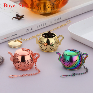 Ấm Trà Sáng Tạo Có Hình Dạng Bằng Thép Không Gỉ 18/8 Bộ Lọc Trà Infuser Lọc Trà Cống Với Chuỗi - Product Image 1