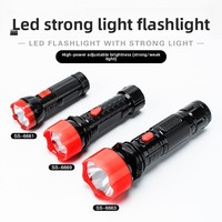 Lampe torche LED rechargeable en ABS avec réglage de la luminosité à deux niveaux, étanche, faisceau puissant pour les situations d'urgence, la maison et l'hôtel