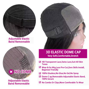 Perruque sans colle complète avec dentelle transparente 13*4, cheveux humains vierges vietnamiens bruts, boucles rebondies doublement étirées pour femmes - Product Image 4