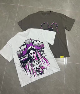 เสื้อยืดคอกลมโอเวอร์ไซส์ผู้ชาย ผ้าฝ้าย 100% นุ่มสบาย แขนสั้น ไหล่ตก ระบายอากาศ แห้งเร็ว ไม่ยับ - Product Image 5