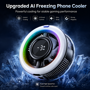 พัดลมระบายความร้อนสำหรับเล่นเกม MEMO CX17 RGB Lighting พร้อมระบบ AI ลดความร้อน สำหรับสมาร์ทโฟน เหมาะสำหรับการเล่นเกมแบบแข่งขัน - Product Image 1