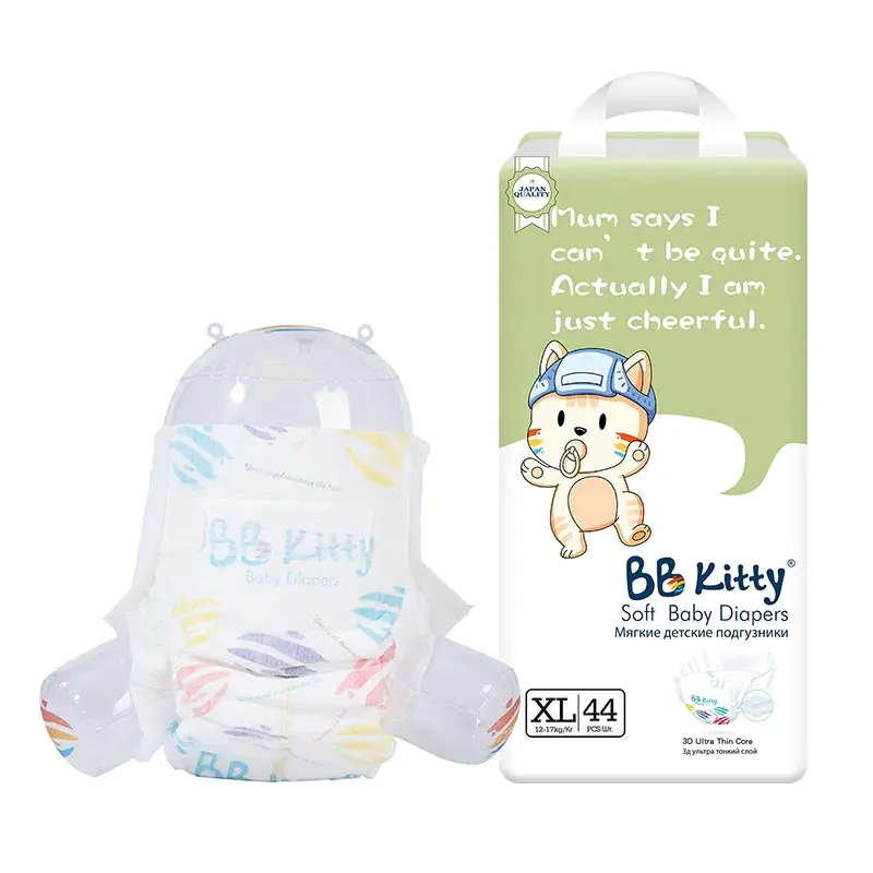 Bb Kitty Softcare Luiers Luiers Baby Biologische Kisskids Groothandelsprijs Wegwerp Waterdichte Baby Luier