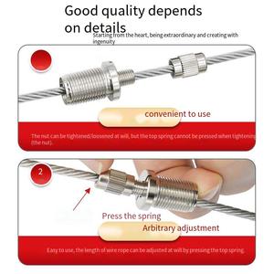 Gancio a morsetto regolabile con fissaggio appeso in rame testina di tensione a fune di blocco a filo fisso per accessori per lampada prodotto <span class=keywords><strong>Hardware</strong></span> - Product Image 4