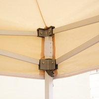 Tente de réception extérieure 10x10 en gros, structure hexagonale en aluminium, bâche en polyester pliable, imperméable, monocouche pour salons professionnels