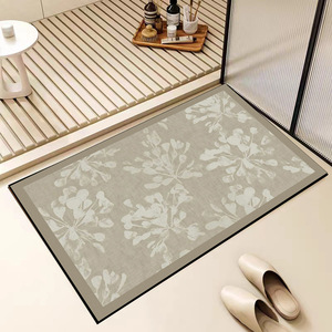 Alfombra de Baño Ovalada de Tierra de Diatomeas Jiao Zhi Yuan con Diseño Floral, Absorbente, Antideslizante, para Entrada de Baño, Lavable, Estilo Americano - Product Image 4