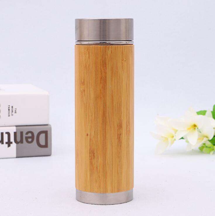 450ml Steel Bottom Bamboo Cup