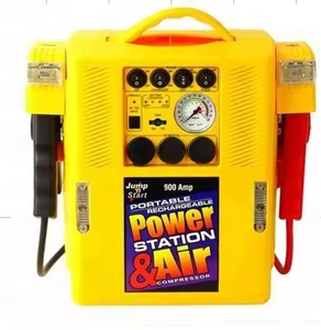 เครื่องจั๊มพ์สตาร์ทรถยนต์ 12V รุ่นใหม่ สถานีพลังงานอเนกประสงค์ 5 in 1 ชุดอุปกรณ์ฉุกเฉินสำหรับยานยนต์หนัก ชุดจั๊มพ์สตาร์ทรถบรรทุก 17000mAh 900A พีค - Product Image 2