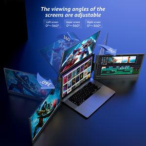 Moniteur de jeu portable immersif triple, vue <span class=keywords><strong>panoramique</strong></span> à 3 écrans avec réglage individuel de l'angle - Product Image 6