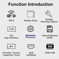 Calendario Electrónico y Tabla de Tareas con Pantalla Táctil IPS HD de 15.6 Pulgadas, WiFi 6, USB, Bluetooth, Calendario Familiar Inteligente para Montar en la Pared