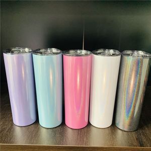 Beer Coffee Travel Water <b>Mugs</b> Cups 20Oz Shimmer Glitter Stainless Steel <b>Double</b> <b>Wall</b> Tumbler With Closed Lid Straw - Product Image 2
