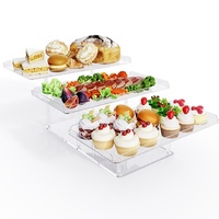 Support à Dessert à 3 Niveaux en Acrylique Table de Buffet Plateau de Présentation pour Fournitures de Fête