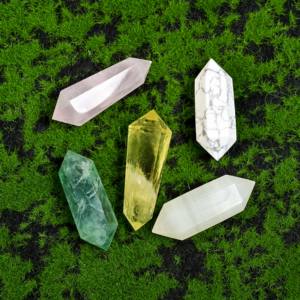 Cristal naturel en gros, tour à double pointe, artisanat sculpté écologique, pierre précieuse de guérison, cadeau de décoration de pièce Fengshui - Product Image 2