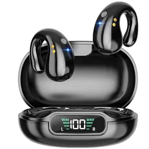 Đúng Không Dây Stereo YYK-Q92 HD Hỗ Trợ Giọng Nói Ai Mini Ear-Hook Earbuds Với LED Hiển Thị Kỹ Thuật Số Và Tiếng Ồn Hủy Bỏ Cho Thể Thao