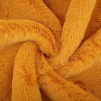 Tissu en fausse fourrure de lapin tricoté imprimé 800 g/m², hauteur de poils 25 mm, polyester lourd, en stock pour vêtements, chaussures, tapis