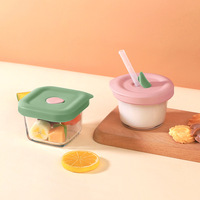 DAJI HYDRO Petit bol en verre portable Récipient à fruits étanche en gros pour les boîtes à lunch pour enfants Stockage des aliments pour bébés